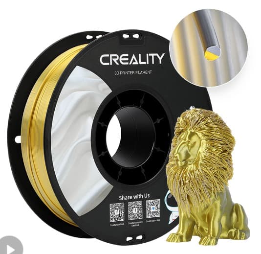 CR-Silk Filament 1.0Kg 1.75mm - Golden Silver